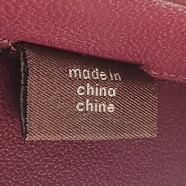 Coach Lunar New Year Square Signature Canvas Bag Ghw (Brown/Wine Red)