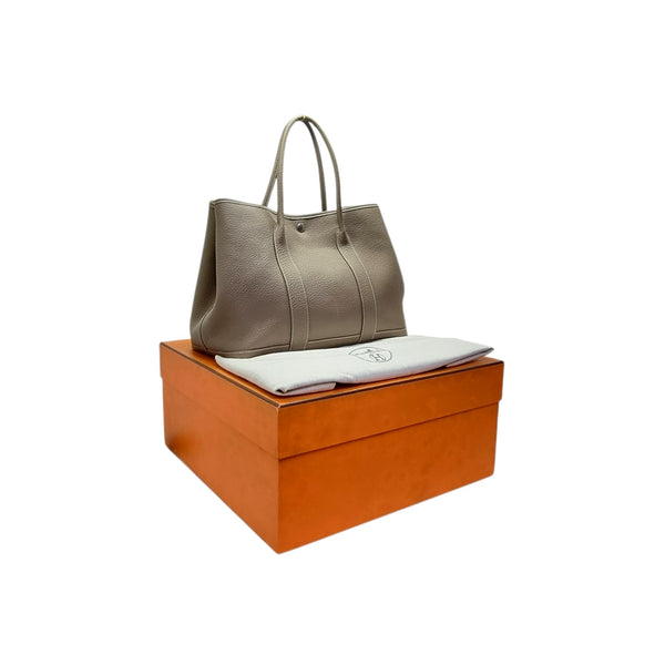 Hermes Garden Party 36 Negonda Pebbled Leather Phw (Etoupe)