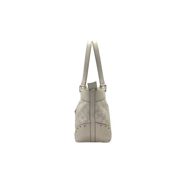 Gucci GG Canvas Guccissima Tote Bag (White)