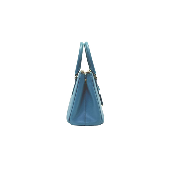 Prada BN2896 Saffiano Lux Mini Tote Bag Ghw (Turchese/Blue)