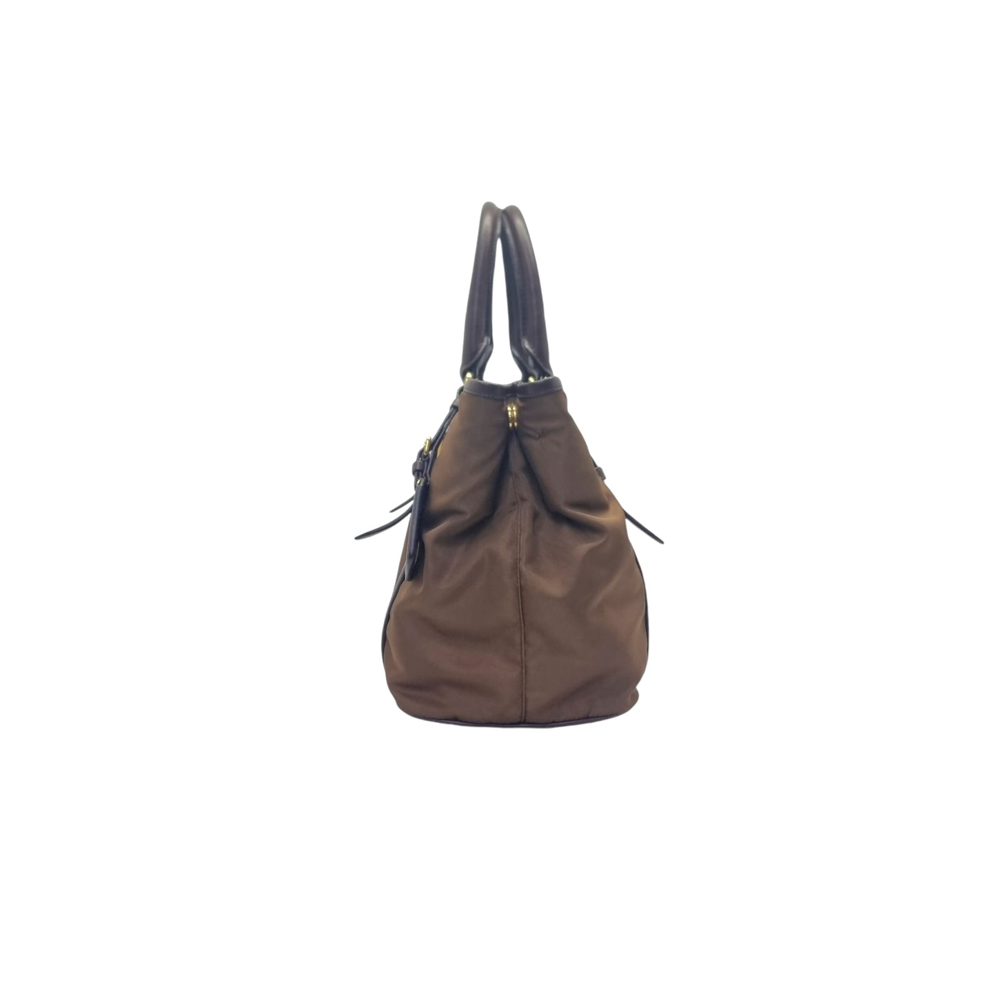 Prada BN2832 Nylon Tote Bag Ghw (Corinto/Brown)