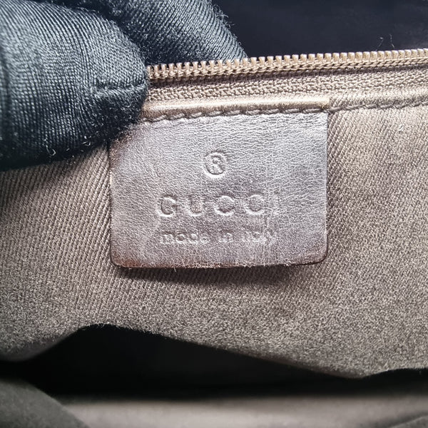 Gucci GG Vintage Canvas Shoulder Bag Shw (Brown)