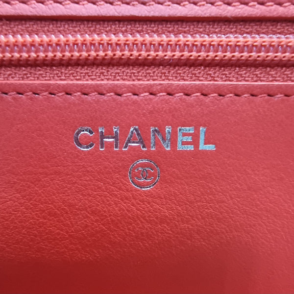 Chanel Timeless Classic Leather Wallet On Chain Shw (Red)