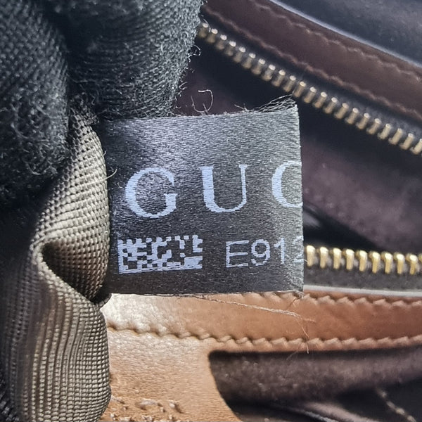 Gucci Marrakech Woven Leather Sling Bag Ghw (Brown)