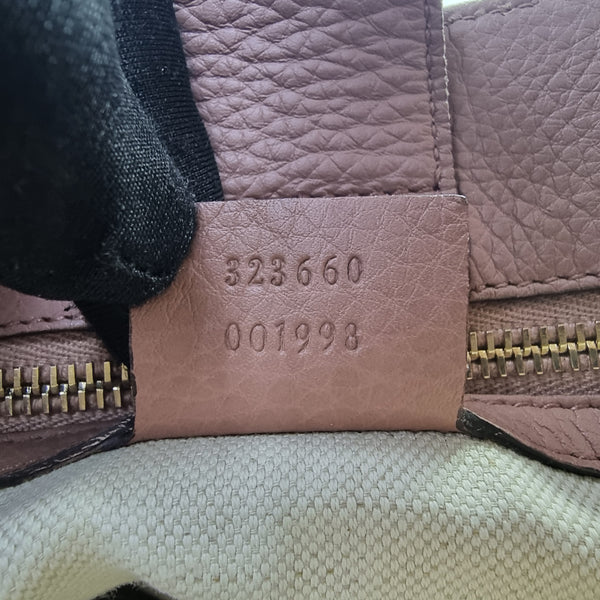 Gucci Bamboo Top Handle Leather Tote Bag Ghw (Pink)