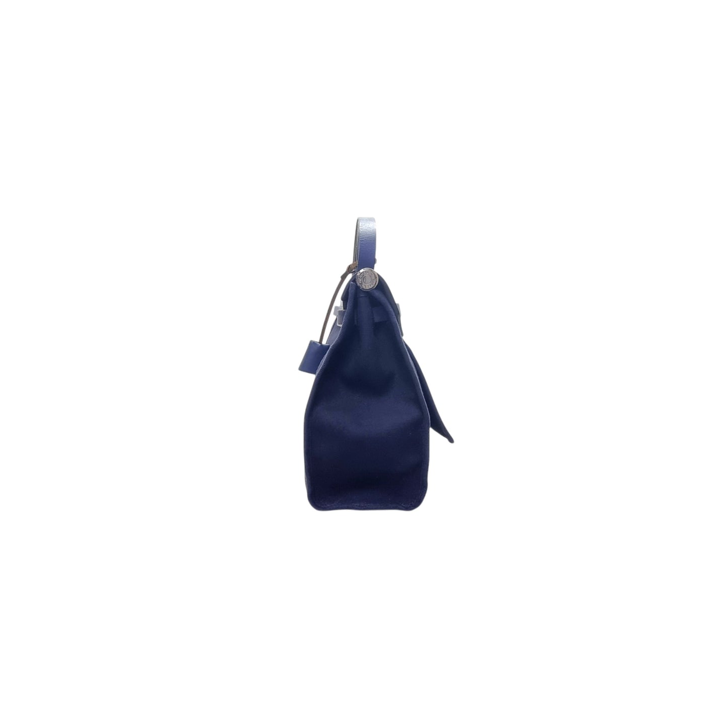 Hermes Herbag Pm 31 (2 in 1) Palladium Plated Hw (Dark Blue/Beige)