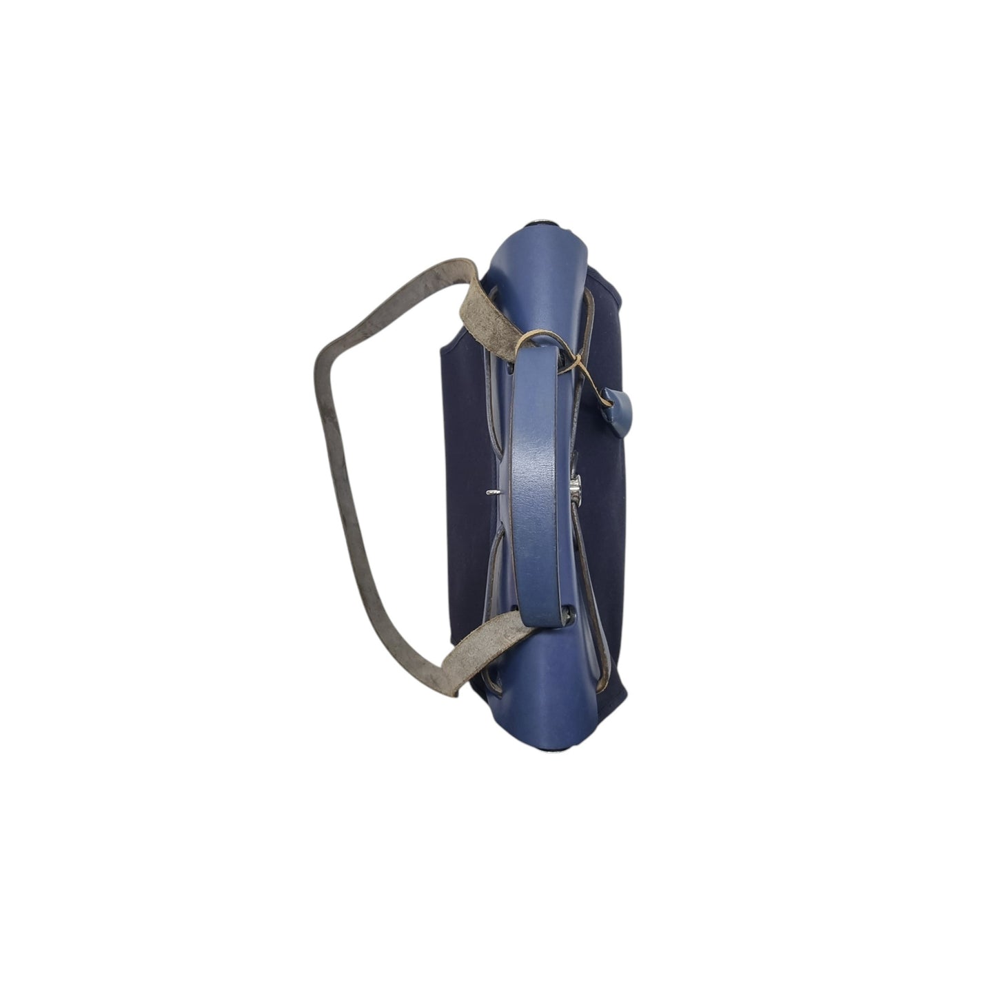 Hermes Herbag Pm 31 (2 in 1) Palladium Plated Hw (Dark Blue/Beige)