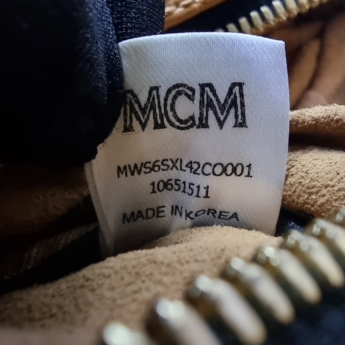 MCM Signature Visetos Canvas Zoo Rabbit Doll Crossbody (Cognac)