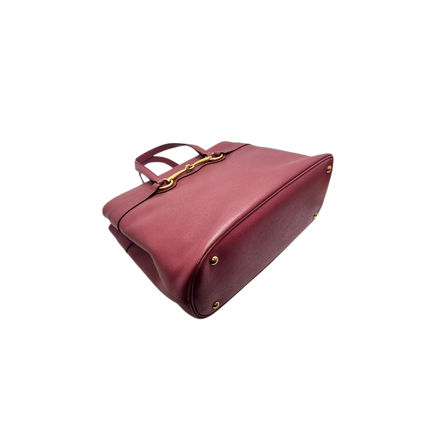 Gucci HorseBit 2 Way Safiano Leather Tote Bag Ghw (Bordeaux)