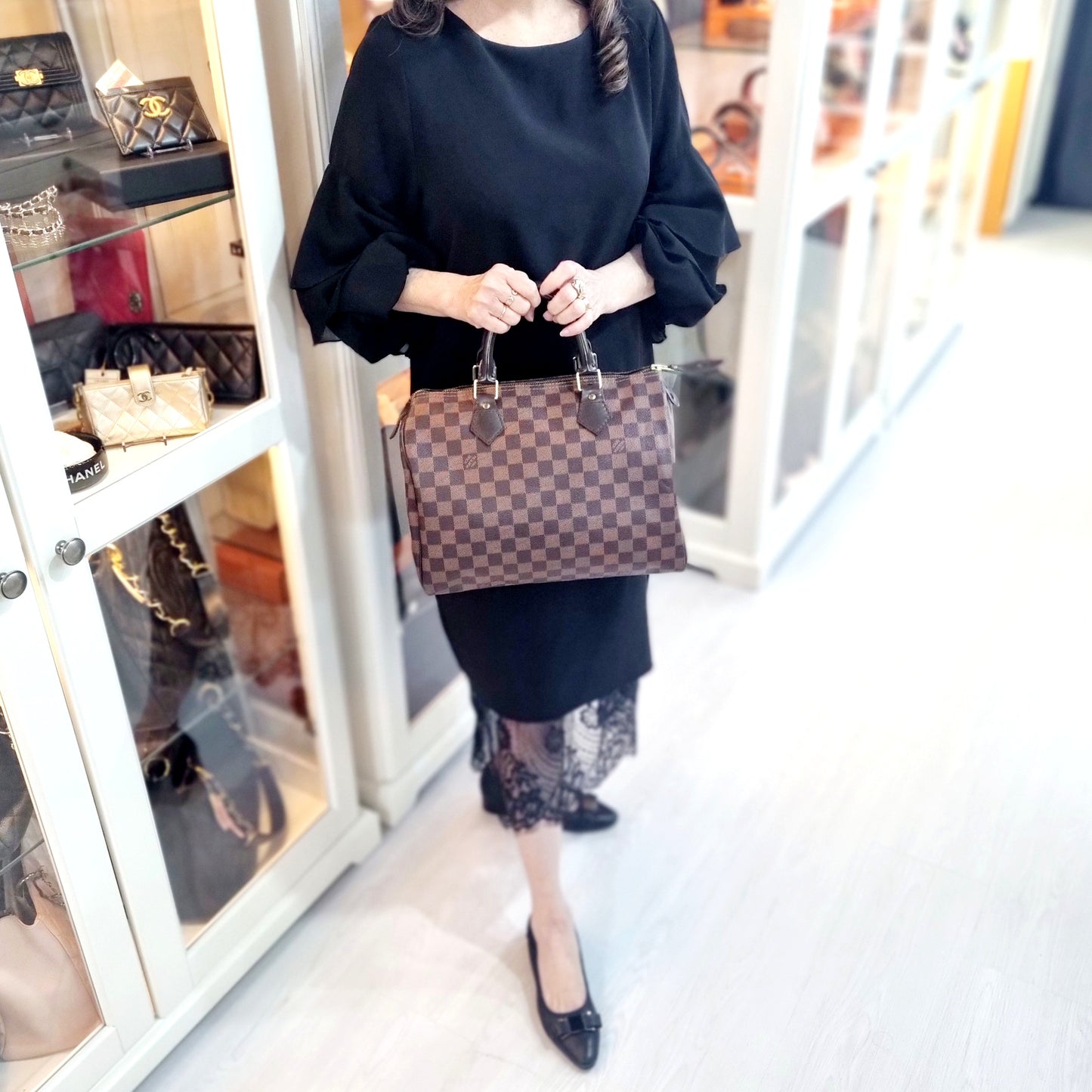 Louis Vuitton Speedy 30 Damier Ebene Ghw