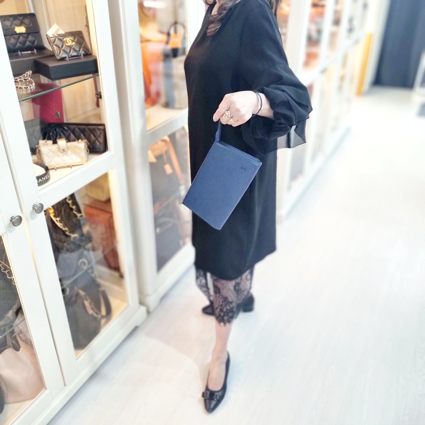Louis Vuitton Pochette Accessories Epi Blue Ghw