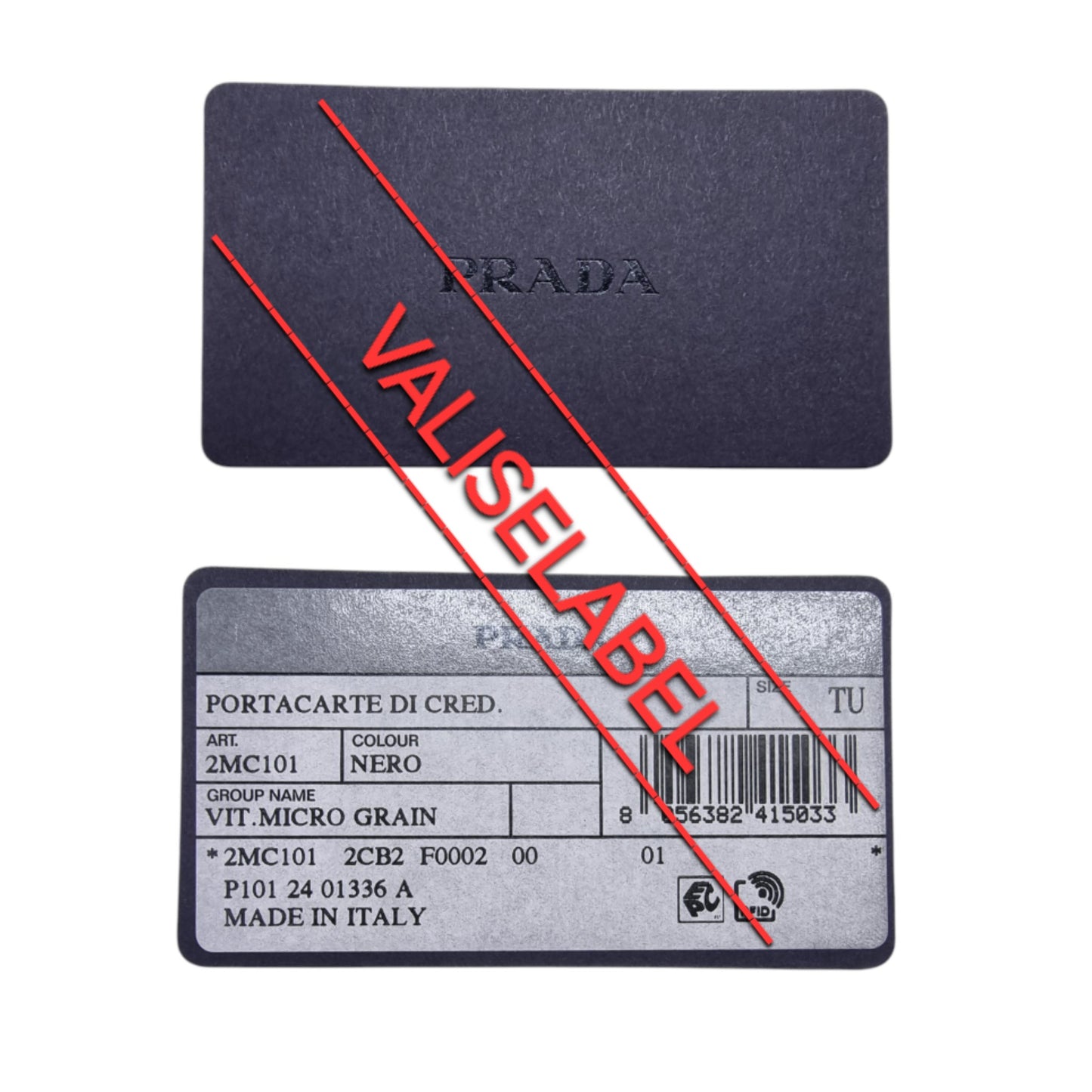 Prada 2MC101 Card Holder Vitello Micro Grain Leather (Black)