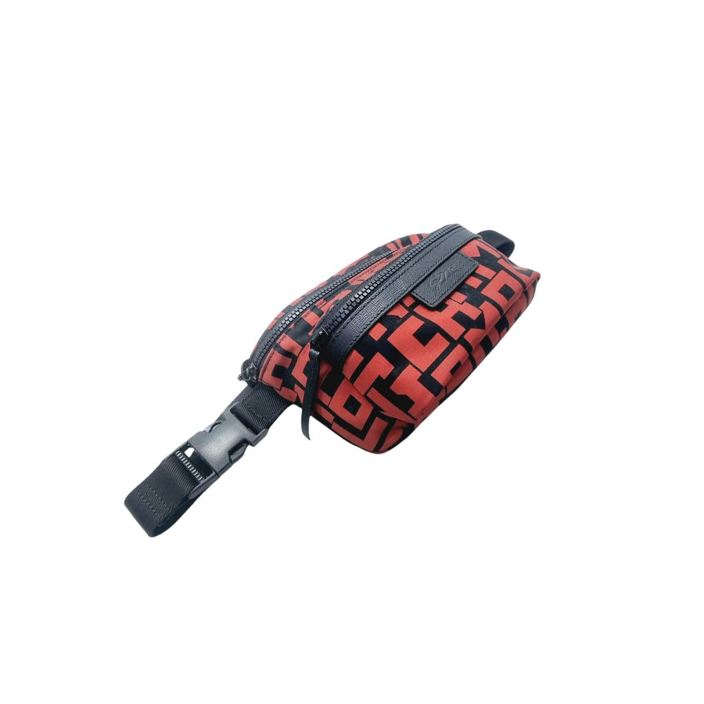 Longchamp Bumbag LPG Canvas Cowhide Leather (Red/Black)