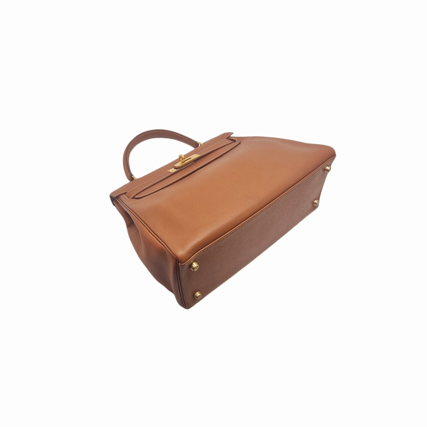 Hermes Kelly 28 Vintage Courchevel Leather Ghw (Gold Camel)