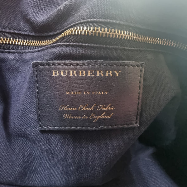 Burberry House Check Derby Canterbury Hobo Bag (Red)