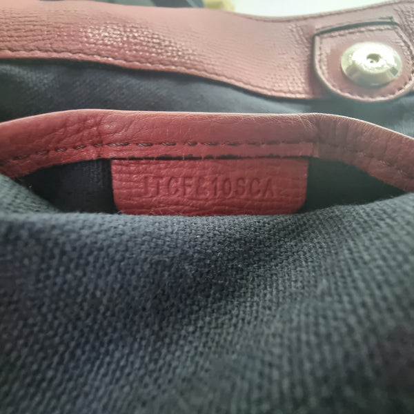 Burberry House Check Derby Canterbury Hobo Bag (Red)