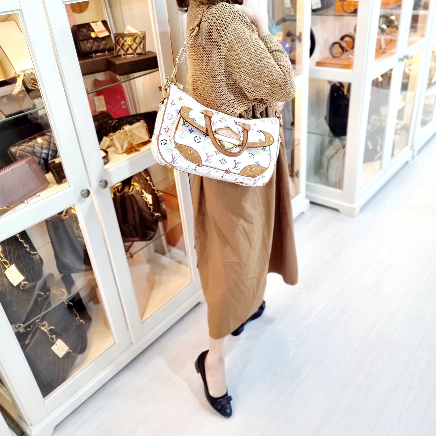 Louis Vuitton Rita Takashi Murakami Monogram Multicolor White Ghw