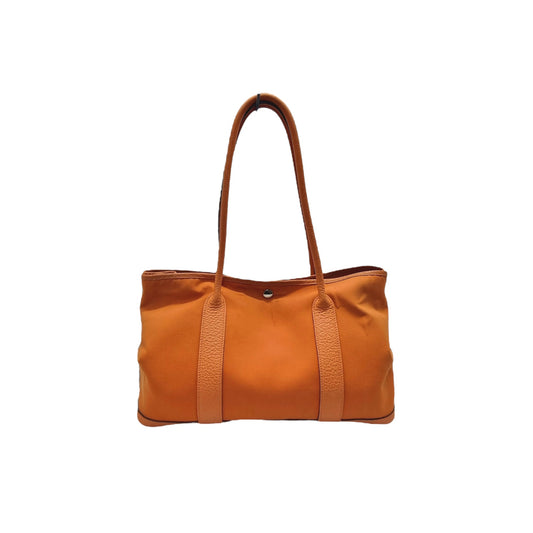 Hermes Garden Party 36 Canvas Palladium Coated Hw (Orange)