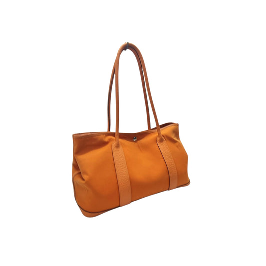Hermes Garden Party 36 Canvas Palladium Coated Hw (Orange)