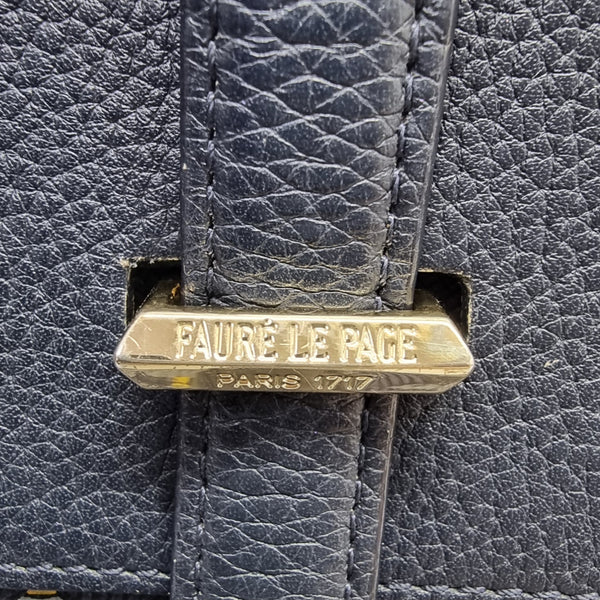 Faure Le Page Cartouchiere 21 leather Crossbody Shw (Blue)