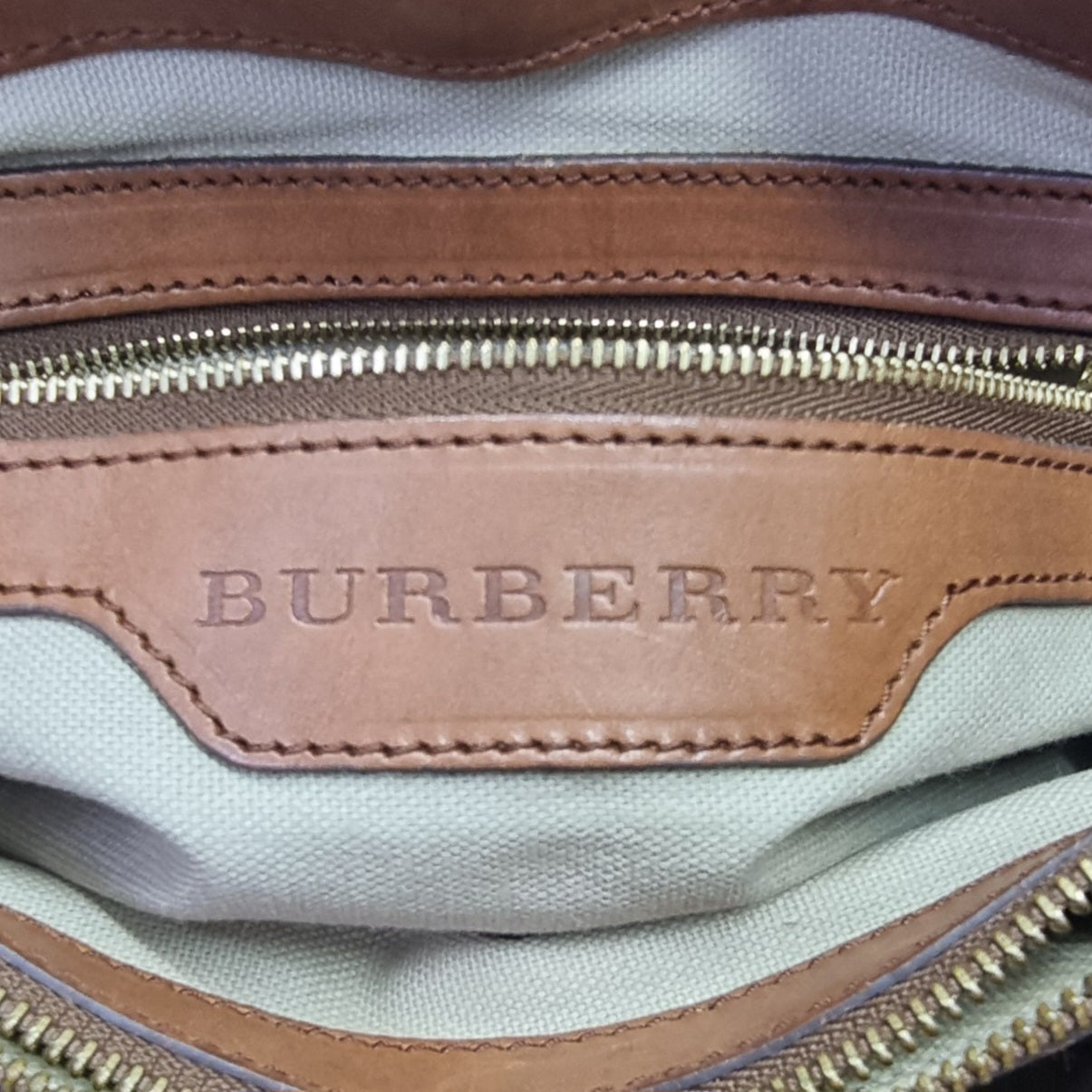 Burberry Marston Mega Check Canvas Leather Gunmetal Hw (Brown)