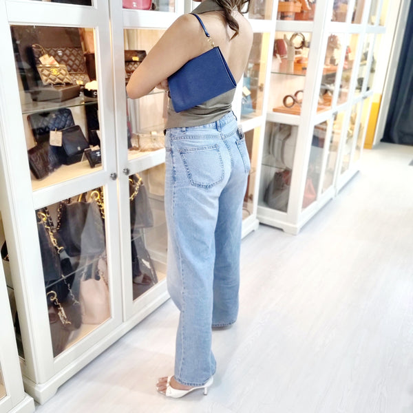 Louis Vuitton Pochette Accessories Epi Blue Ghw