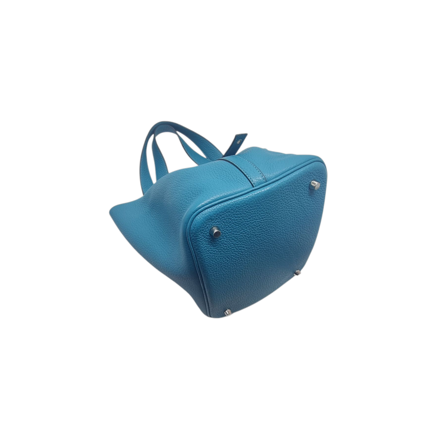 Hermes Picotin Lock 22 Clemence Palladium Plated Hw (Blue Paon)