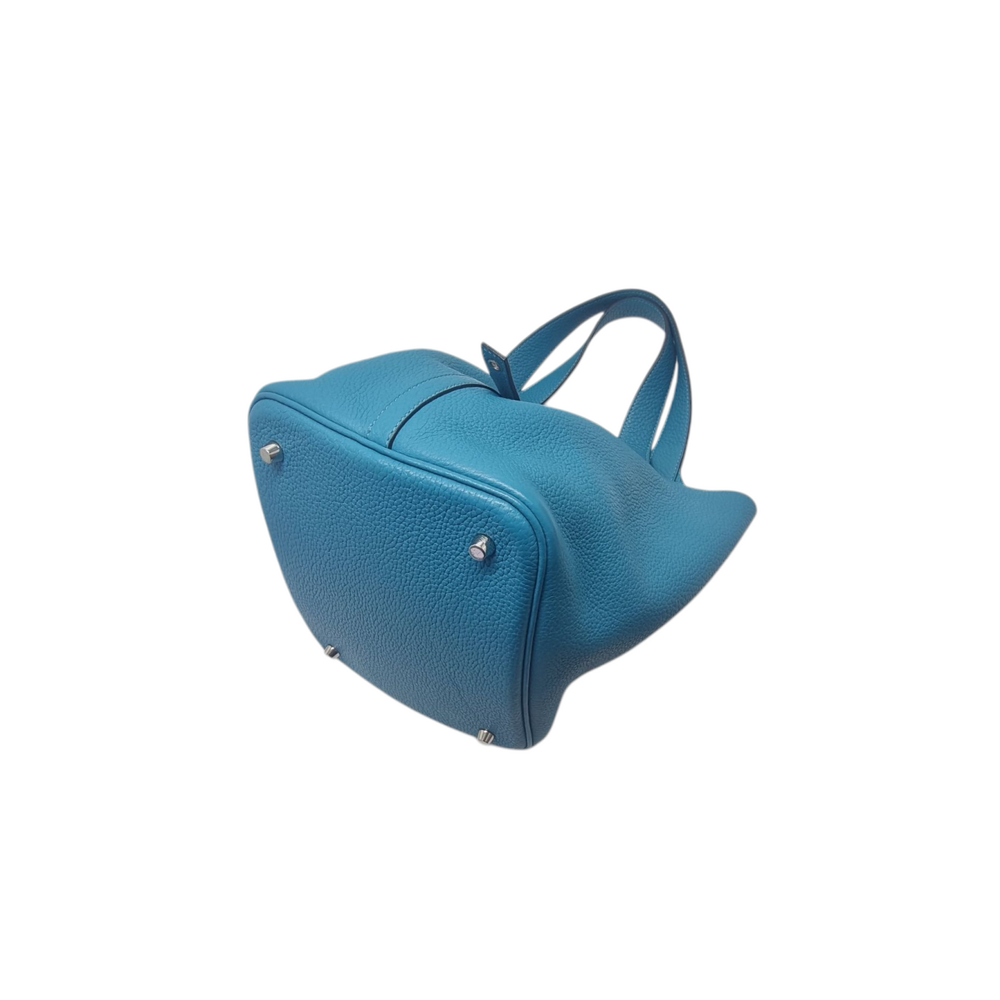 Hermes Picotin Lock 22 Clemence Palladium Plated Hw (Blue Paon)