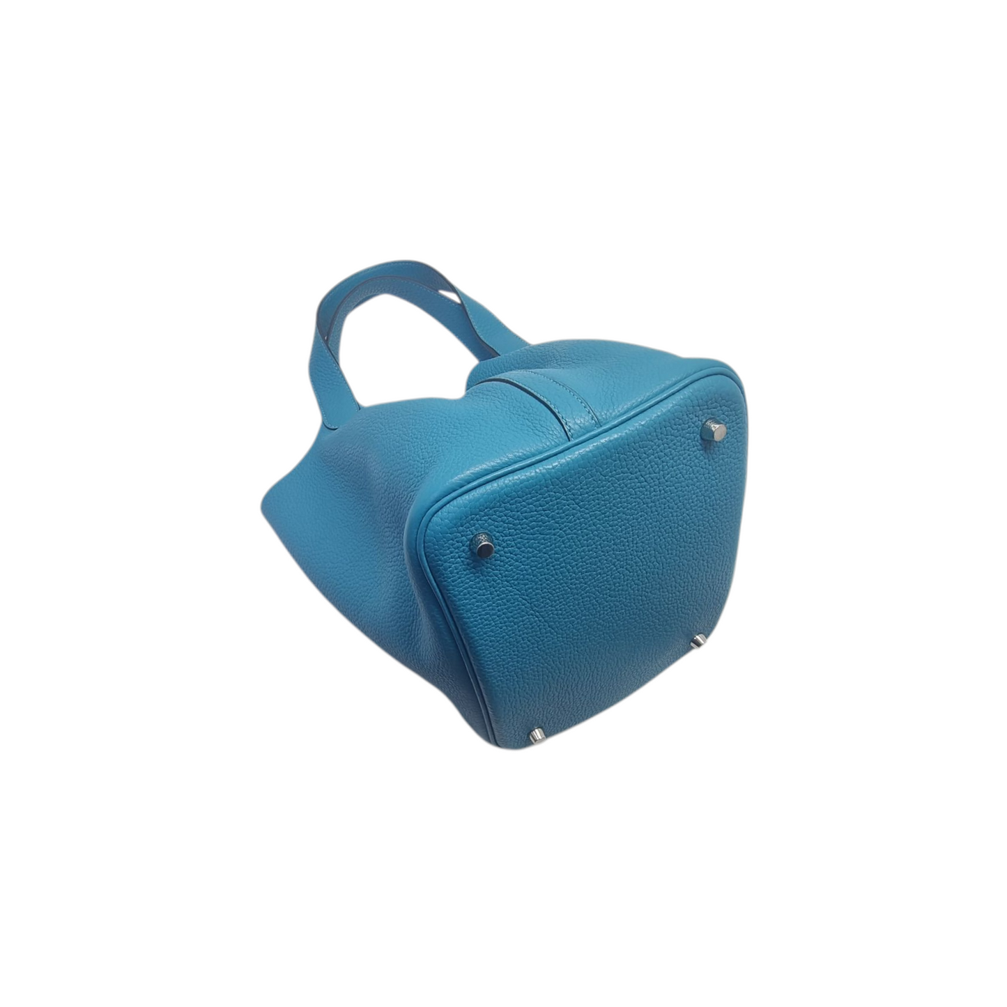 Hermes Picotin Lock 22 Clemence Palladium Plated Hw (Blue Paon)