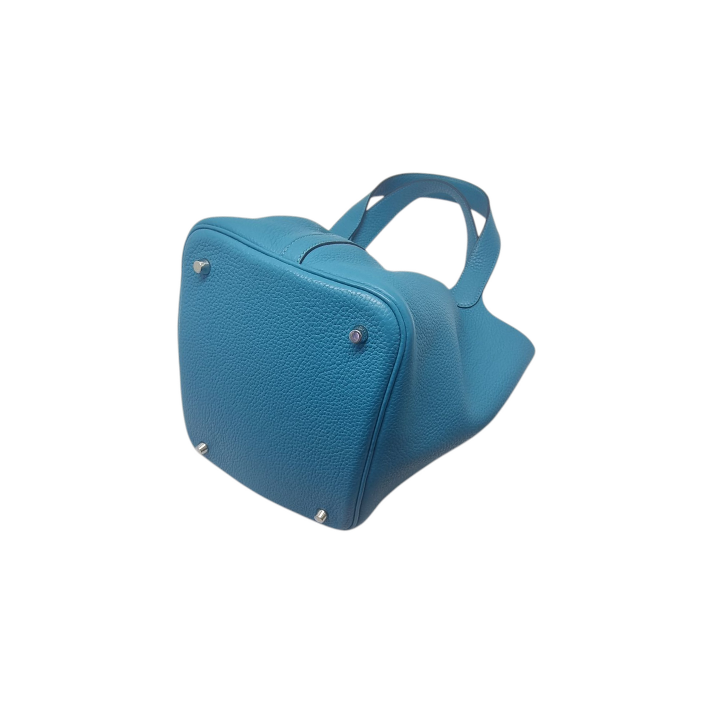 Hermes Picotin Lock 22 Clemence Palladium Plated Hw (Blue Paon)