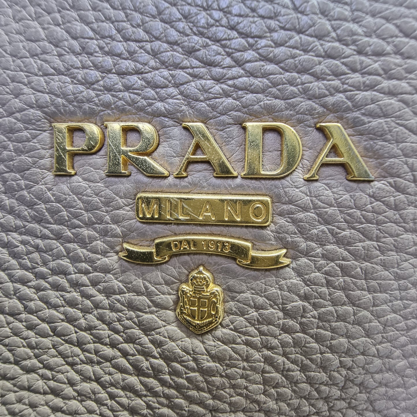 Prada 1BG112 Vitello Phenix Leather Shoulder Bag Ghw (Cameo)