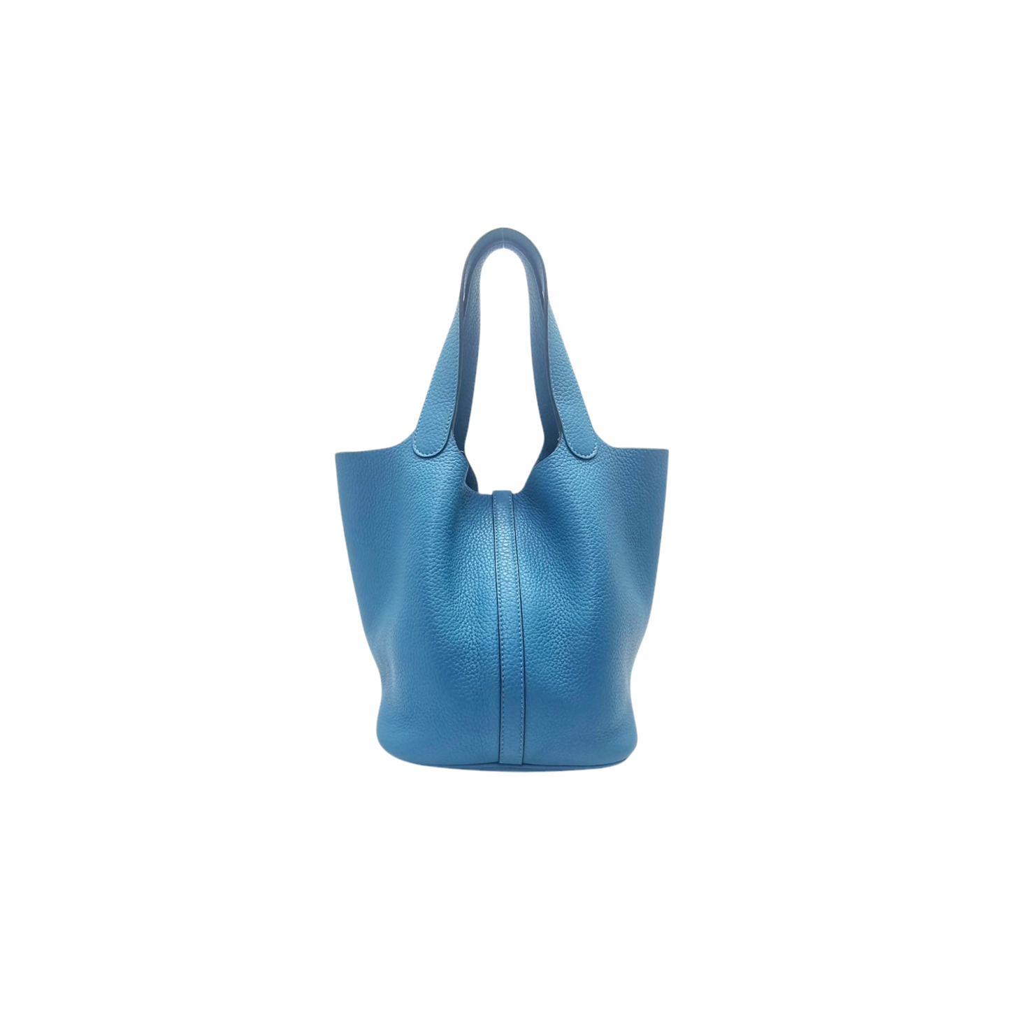 Hermes Picotin Lock 22 Clemence Palladium Plated Hw (Blue Paon)