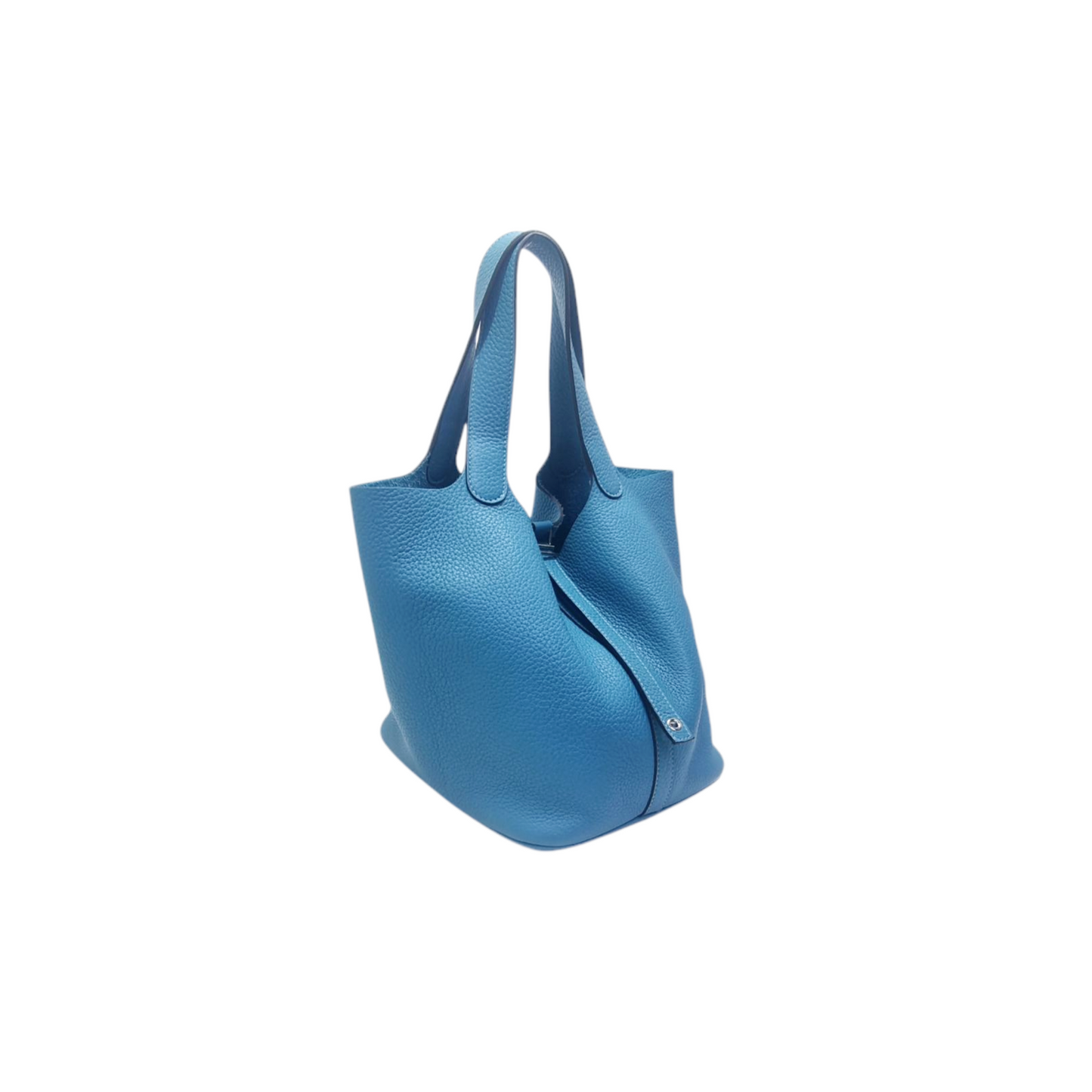 Hermes Picotin Lock 22 Clemence Palladium Plated Hw (Blue Paon)