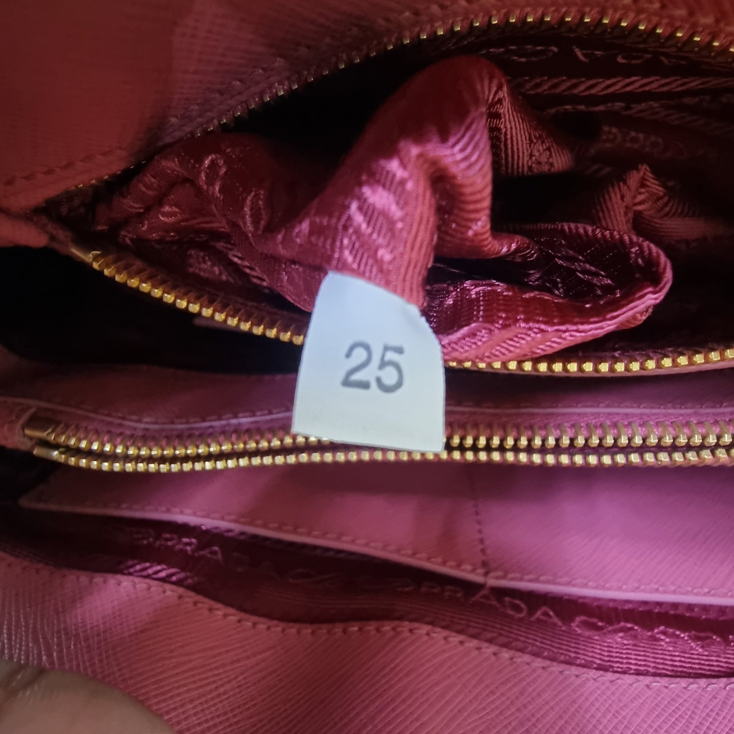 Prada 1BA837 Saffiano Lux Tote Bag Ghw (Pink)
