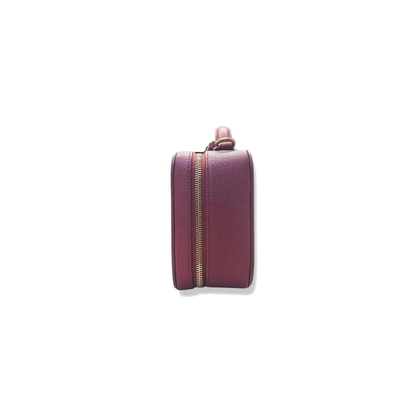 Chanel Filigree Vanity Case Caviar Ghw (Burgundy)