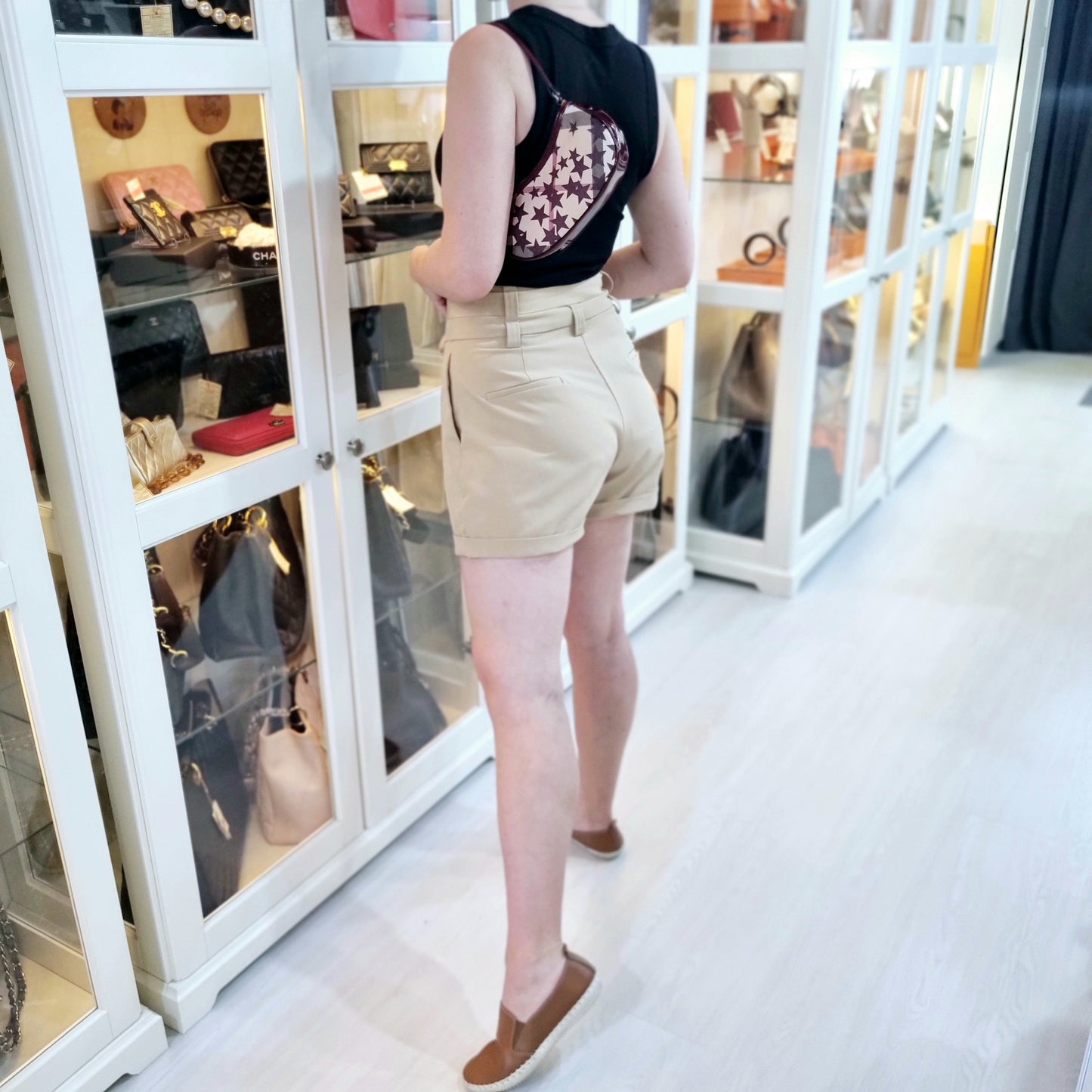 Burberry Pochette Nova Stars Mini Canvas Patent Leather Gunmetal Hw (Berry Red)