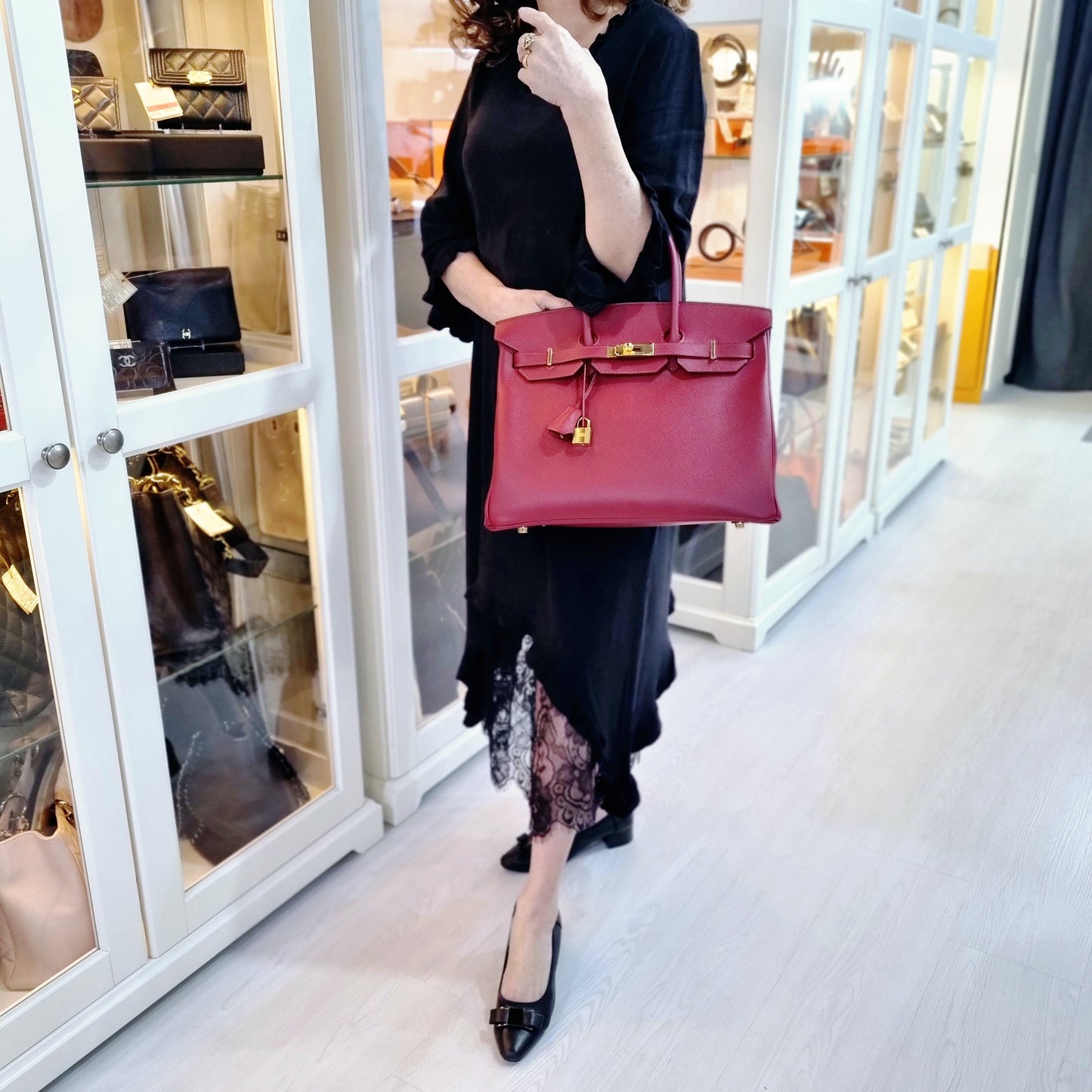 Hermes Birkin 35 Epsom Leather Ghw (Rouge Grenat)