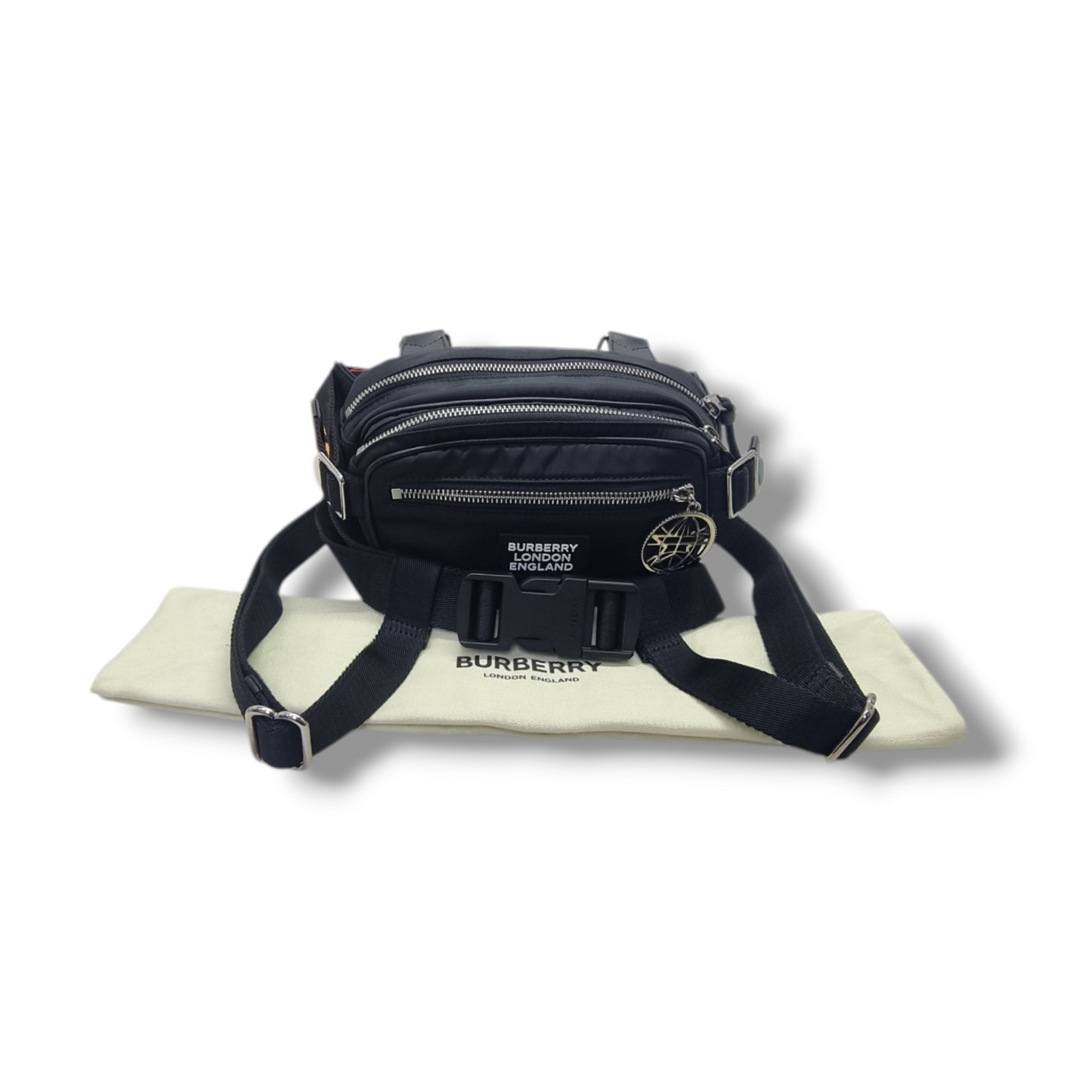 Burberry Nylon Cannon Belt Bag Shw (Black)