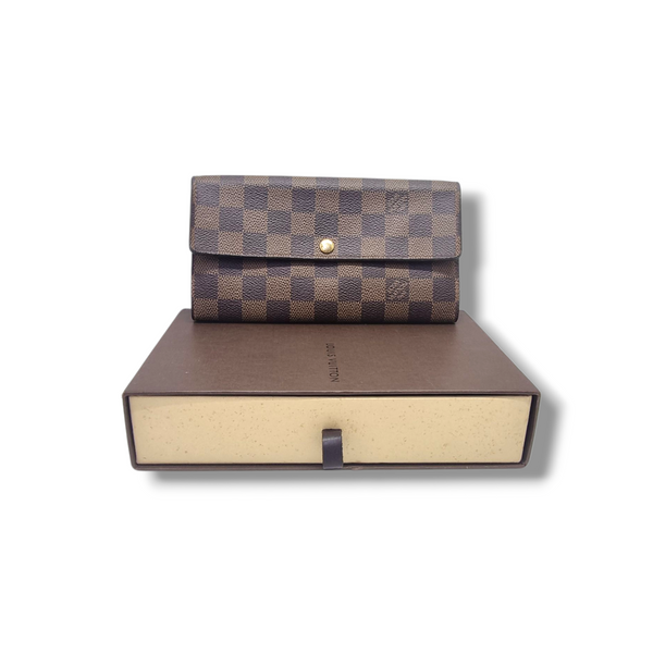 Louis Vuitton Vintage Sarah Wallet Damier Ebene Ghw