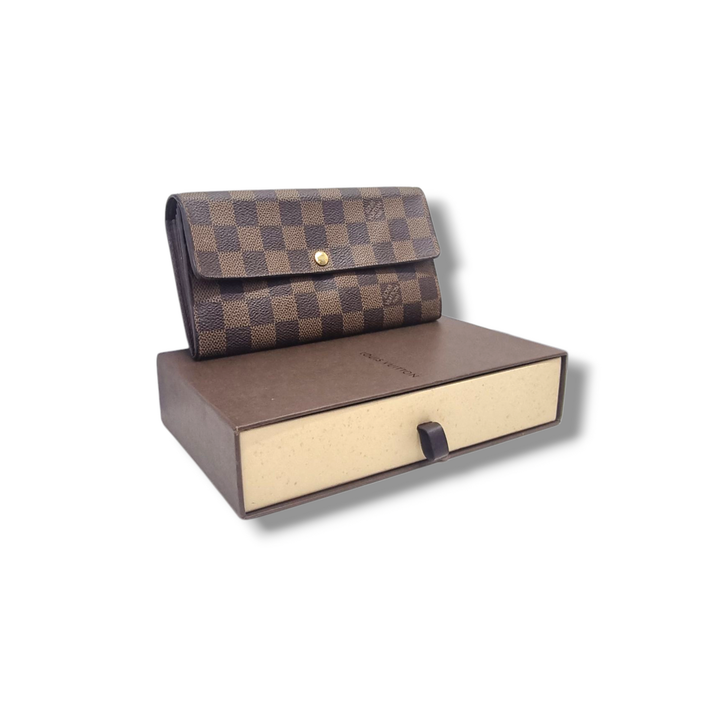 Louis Vuitton Vintage Sarah Wallet Damier Ebene Ghw