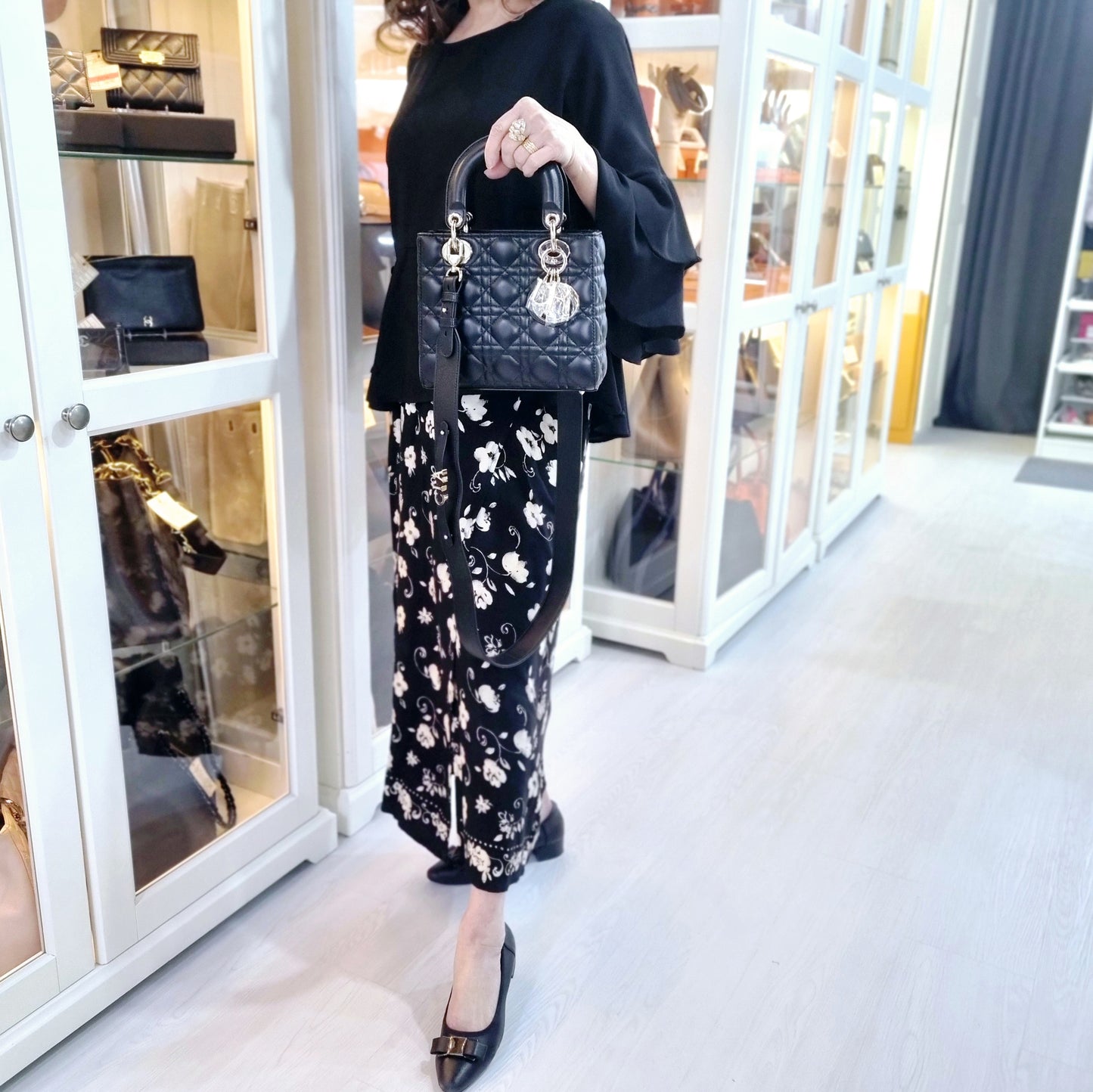 Christian Dior Lady Dior MYABCDior Small Tote Bag Ghw (Black)