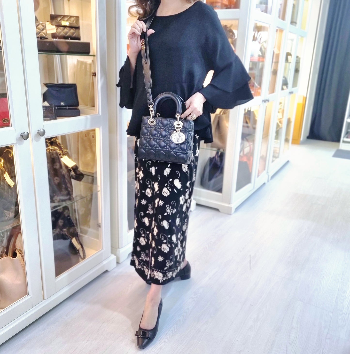 Christian Dior Lady Dior MYABCDior Small Tote Bag Ghw (Black)