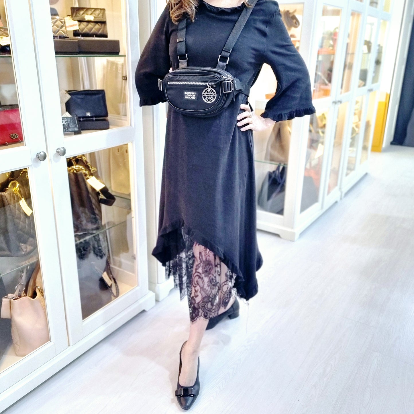 Burberry Nylon Cannon Belt Bag Shw (Black)