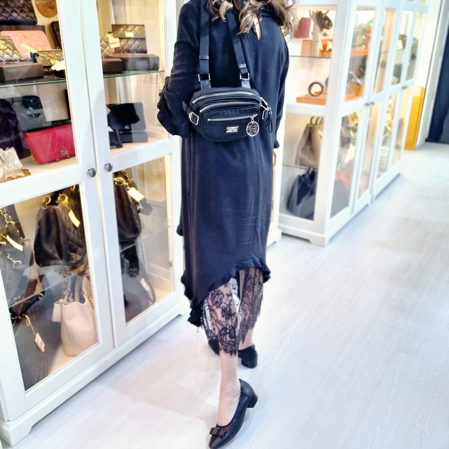 Burberry Nylon Cannon Belt Bag Shw (Black)