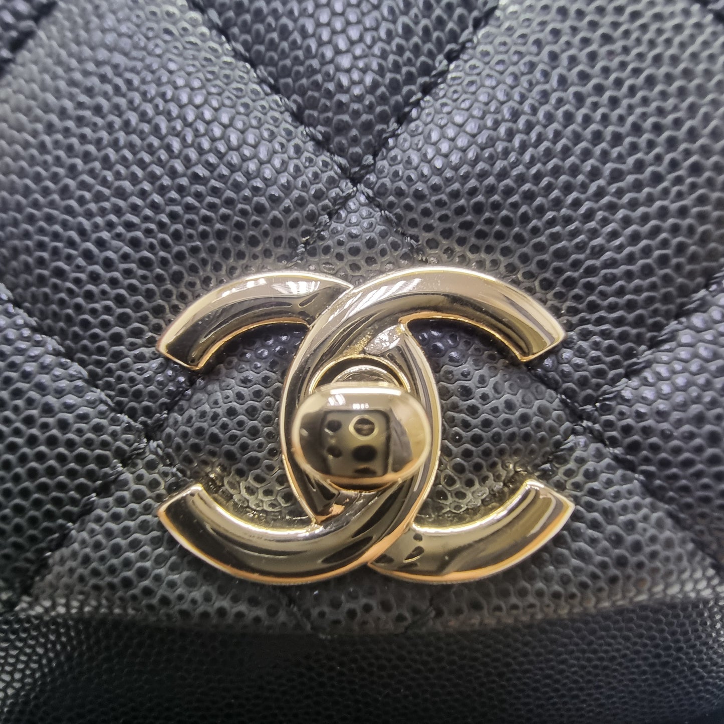Chanel Backpack Medium Caviar Light Gold (Black)