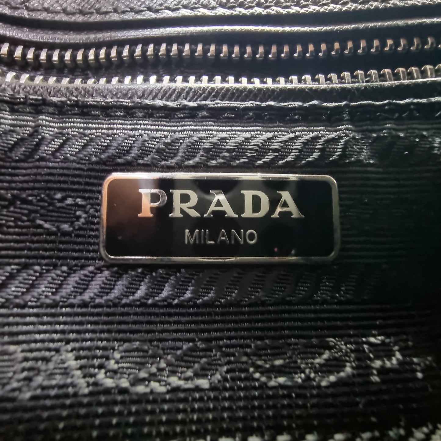Prada BP0584 Nylon Quilted Crossbody Shw (Black)
