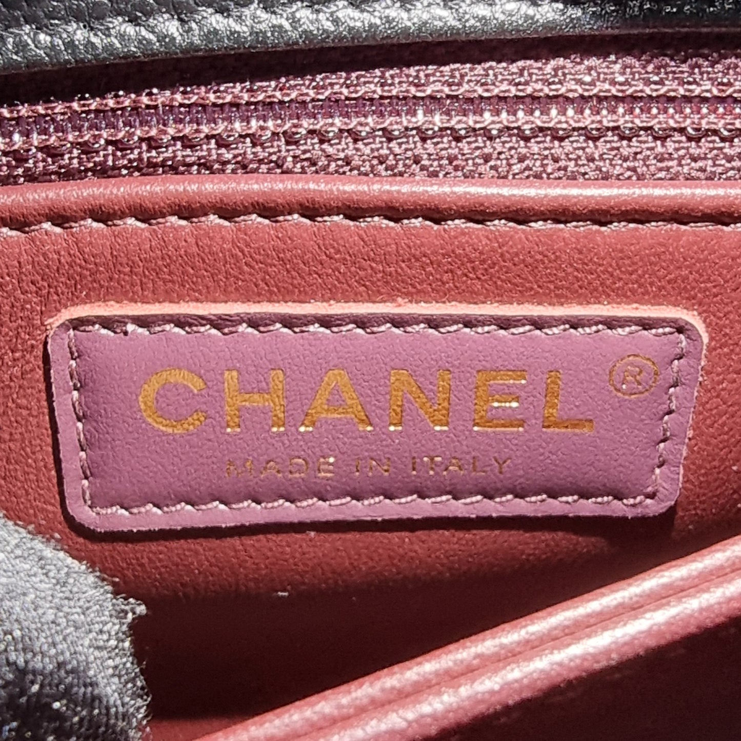 Chanel Coco Lizard Handle Small Caviar Light Gold Hw (Black)