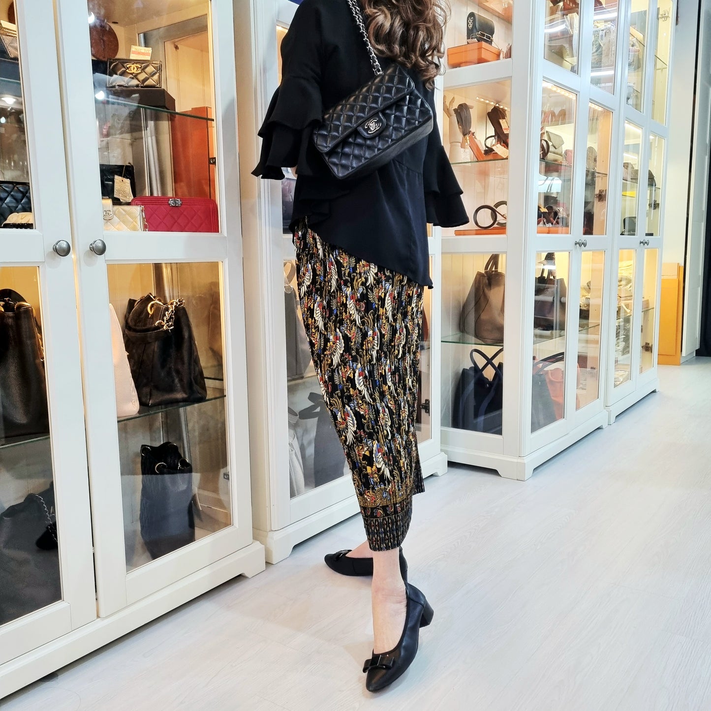 Chanel Classic Small Double Flap Caviar Shw (Black)