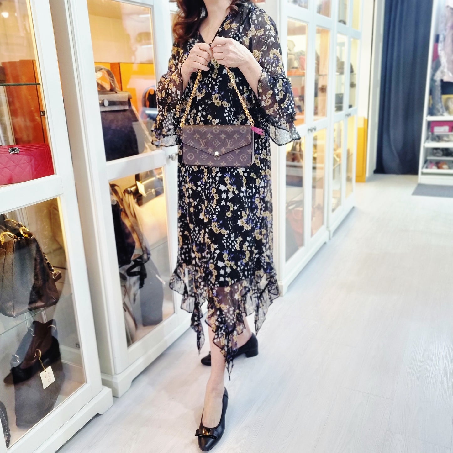 Louis Vuitton Felicie Pochette Monogram Fuchsia Ghw