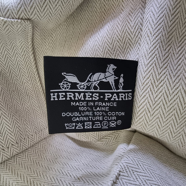 Hermes Bride A Brac H Natte Bicolor Wool Twill Case Small (Tomette)